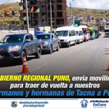 MOVILIDAD CONTRATADA PARA TRASLADO HUMANITARIO DE CAMINANTES DE TACNA A PUNO EN BREVE ARRIBARÁ A TARATA