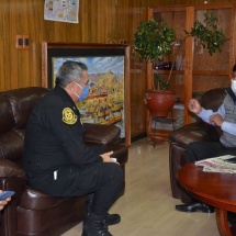 GOBERNADOR REGIONAL RECIBIÓ VISITA DEL NUEVO GENERAL DE LA X MACRO REGIÓN POLICIAL PUNO
