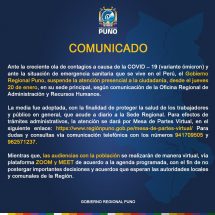 COMUNICADO<hr>Para el Público en General