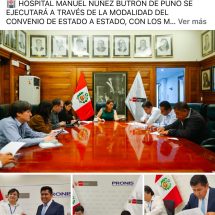 Nota de Prensa <hr> HOSPITAL REGIONAL “MANUEL NÚÑEZ BUTRÓN” SERÁ UNA REALIDAD