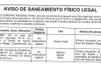 AVISO DE SANEAMIENTO FÍSICO LEGAL