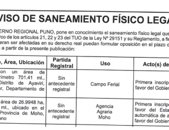 AVISO DE SANEAMIENTO FÍSICO LEGAL